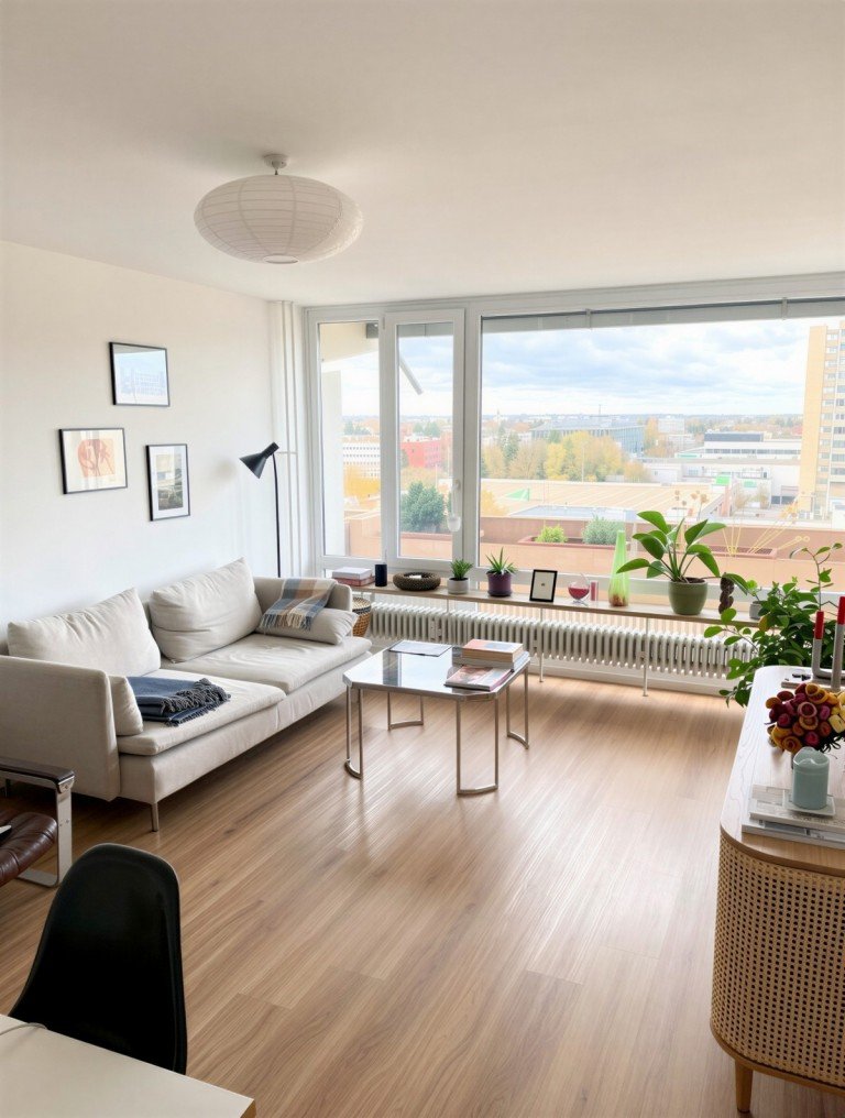 Wohnzimmer M�nchen Etagenwohnung Kapitalanlage in Moosach | Vermietete 2-Zimmer-Wohnung mit Fernblick