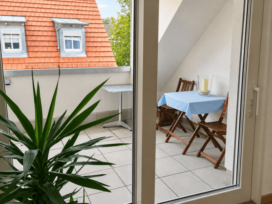 Loggia Ansicht 1 Dachgeschosswohnung Dachau