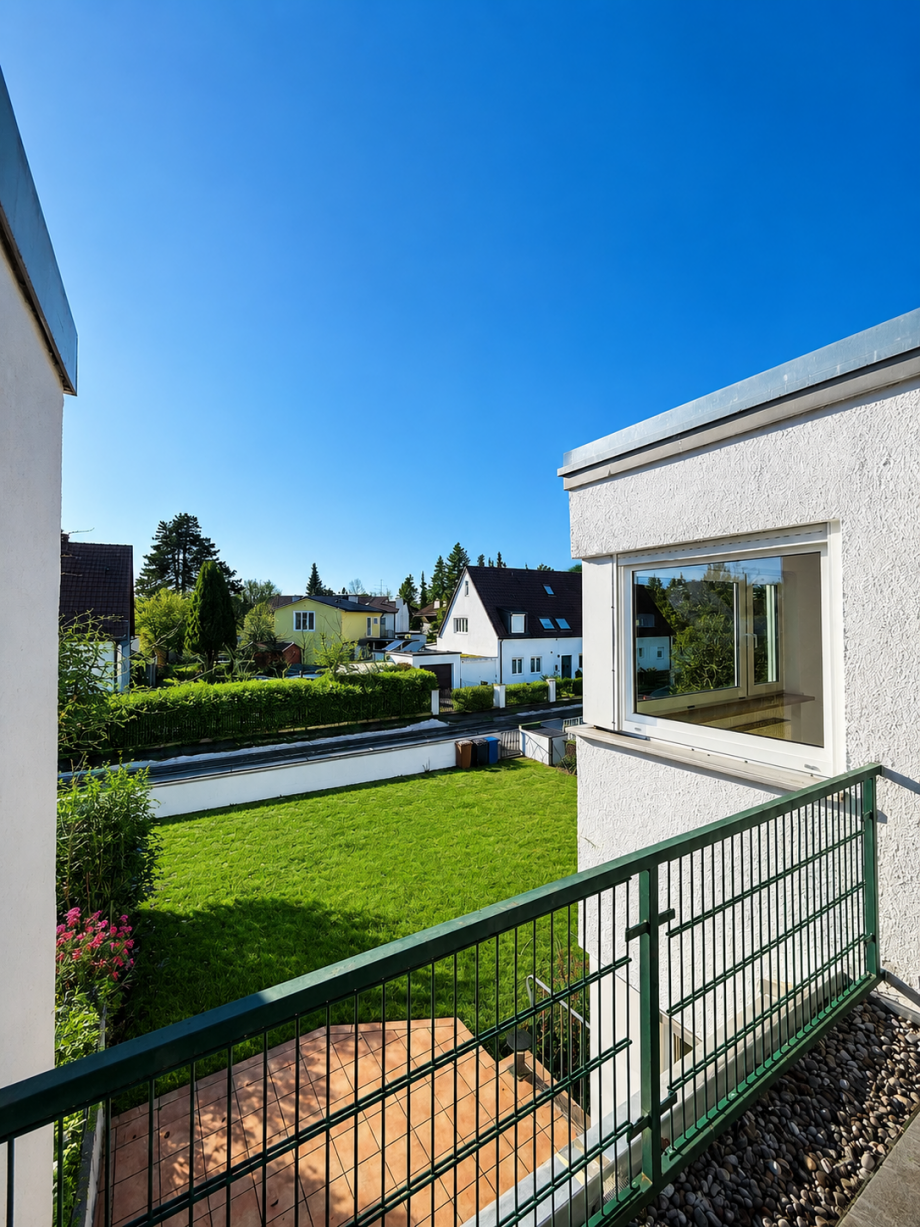 Blick von der Terrasse Haus M�nchen