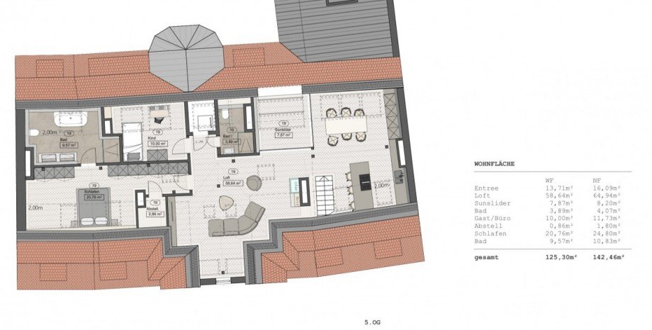 Grundriss zwei Schlafzimmer Wohnung M�nchen