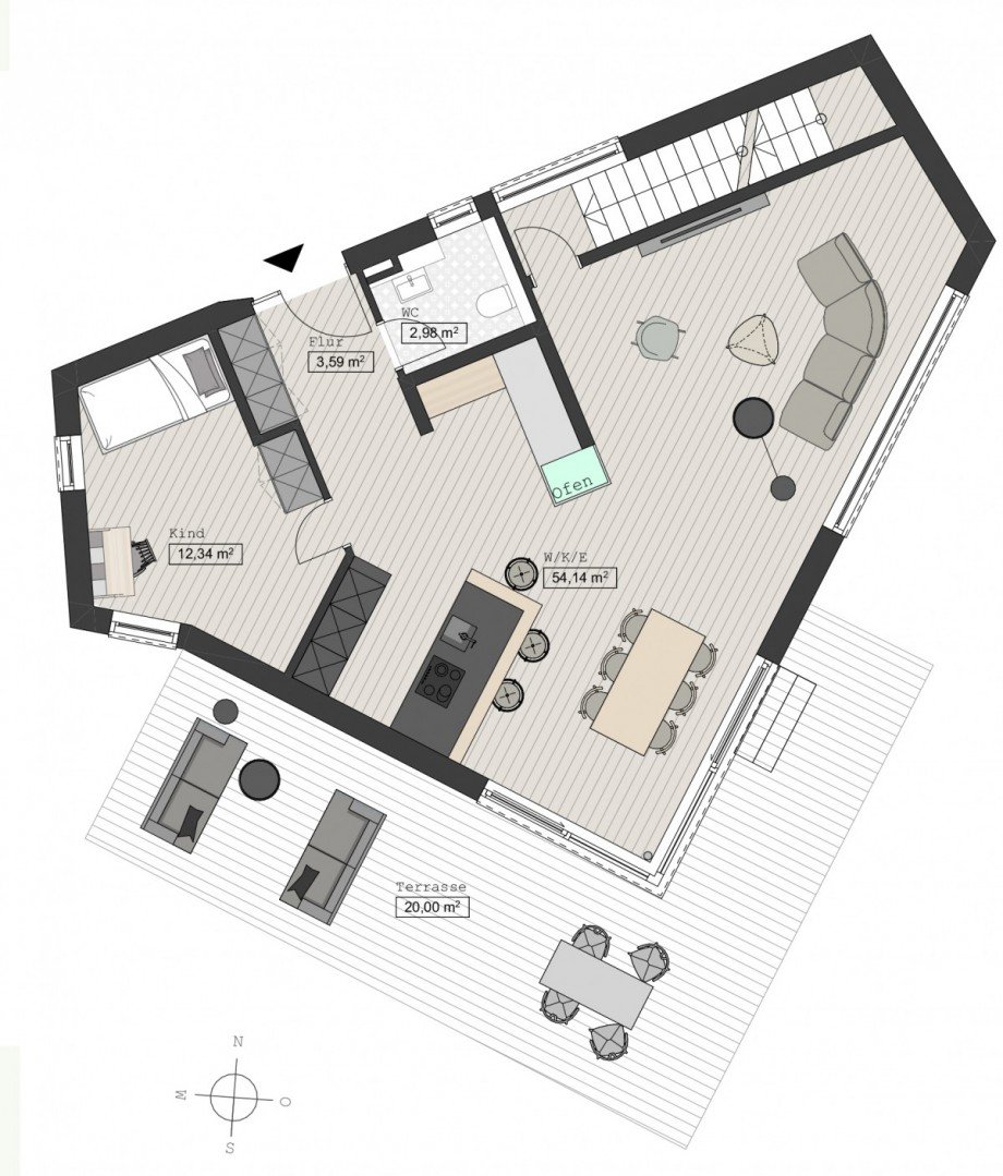 Grundriss EG Wohnung Dachau