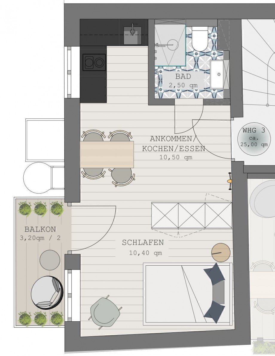 Grundriss Etagenwohnung M�nchen