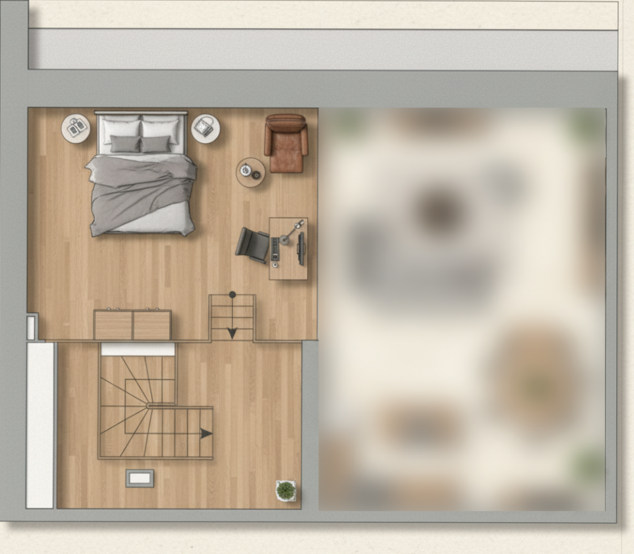 Grundriss 3. OG Wohnung Augsburg