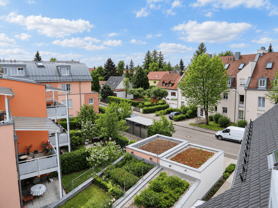 Blick von der Loggia Dachgeschosswohnung Dachau
