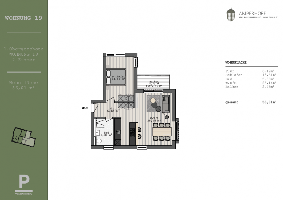 Grundriss Etagenwohnung Dachau