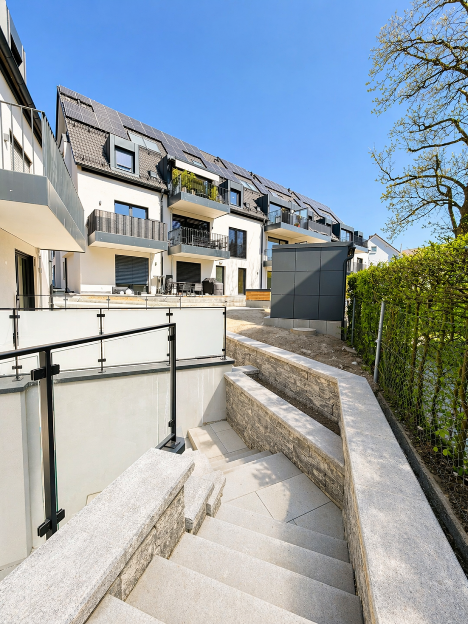 Abgang Atrium Terrassenwohnung Dachau