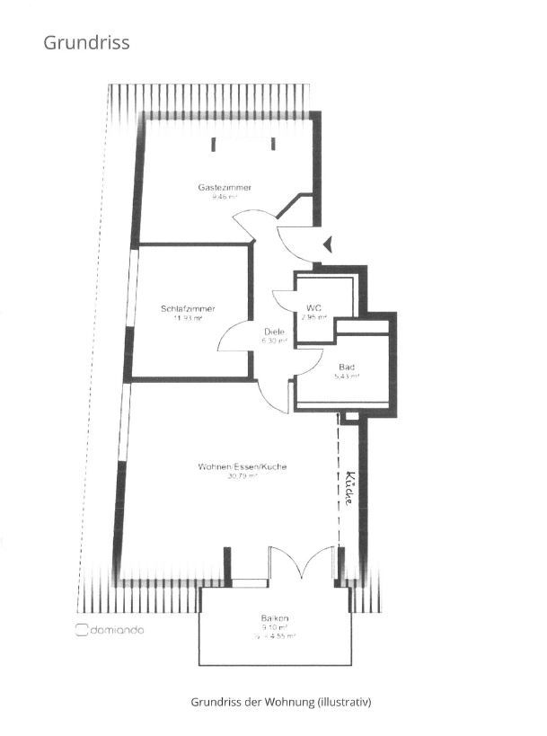 Grundriss Etagenwohnung M�nchen
